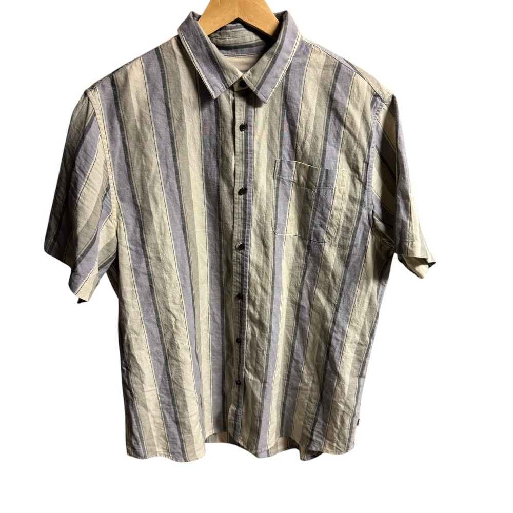 Katin Striped Button-Down Shirt in Blue and Cream - Picture 2 of 9